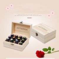 Essential Oil Storage Wood Box Aromatherapy Organizer 9 32 Compartment Storage Box 5 15ML Essential Oil Display Box With Sticker