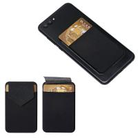 Fashion Elastic Mobile Phone Wallet Card Holder Credit ID Card Holder Adhesive Sticker Pocket Case Leather Cell Phone Pocket Card Holders