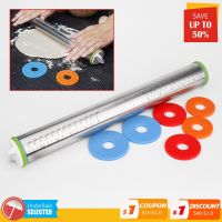 43cm Length Adjustable Rolling Pin Stainless Steel Fondant Rolling Pin Cake Roller Dough Rolling Pin Bakeware Tools Bread  Cake Cookie Accessories