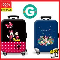 DDluggage cover ถุงคลุมกระเป๋าเดินทาง suitcase cover ผ้าคลุมกระเป๋าเดินทาง ขนาด 18-32นิ้ว  แบบยืด ลายมินนี่ ทนทาน ป้องกันรอย