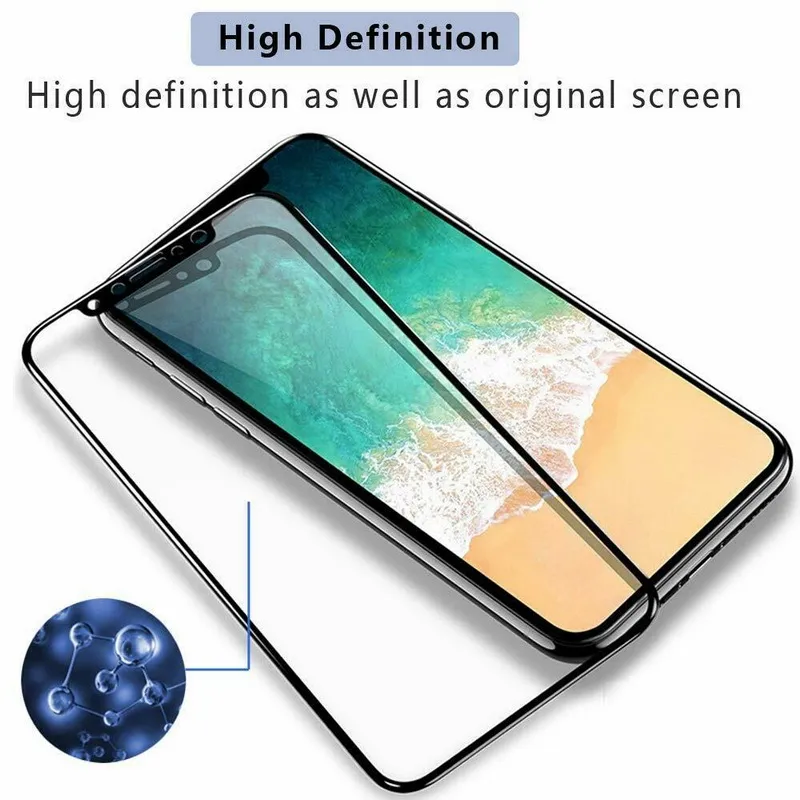 9D Tempered Glass SCREEN PROTECTOR for iPhone 14 13 12 11 PRO MAX X XS MAX