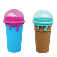 2PcsSlushy Cup, Slushy Maker Cup Upgraded 500ML TIK TOK Slushy Ice Cup freeze Magic Squeeze Cup Cooling Maker Cup