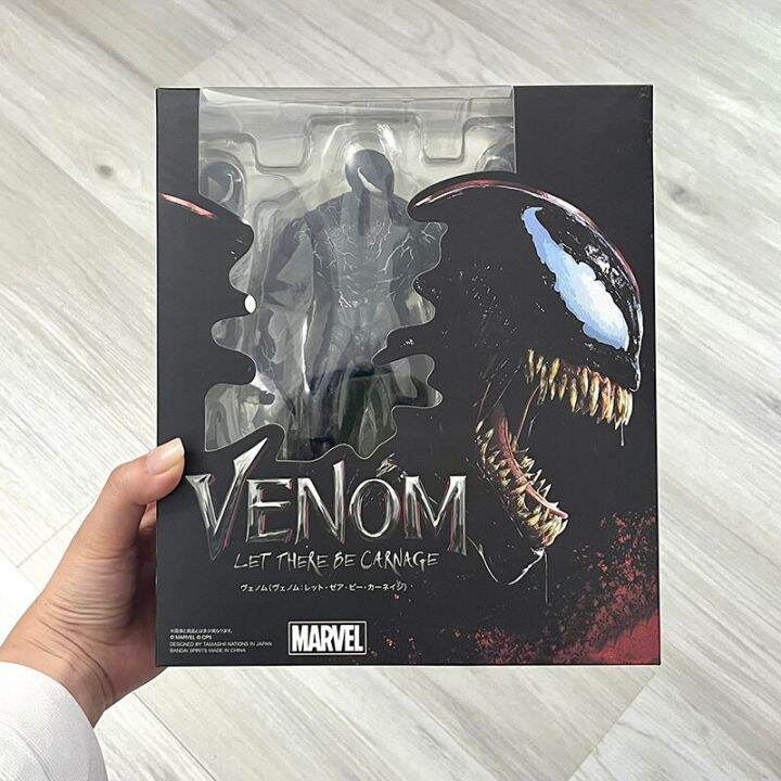 shfiguarts-พิษตุ๊กตาขยับแขนขาได้-shf-venom-2ปล่อยให้มีการสังหารตุ๊กตาญี่ปุ่นแบบตั้งโชว์ของเล่นสะสม-kado-ulang-tahun-ตุ๊กตา