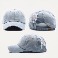 【KFAS Clothing Store】 แฟชั่น Unisex ล้าง Denim เบสบอลหมวก Ripped Hole ปรับ Snapback หมวก Hip Hop หมวกกีฬากลางแจ้งหมวก Gorras