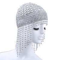 Girls Womens Exotic Cleopatra Beaded Belly Dance Head Cap Hat Hair Accessory Headpiece for Party Wedding Showing 1015