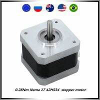 Fast shipping 0.28Nm Nema 17 42HS34 stepper motor 34mm length 5mm shaft 1.0 A current 4-lead for CNC 3D printer