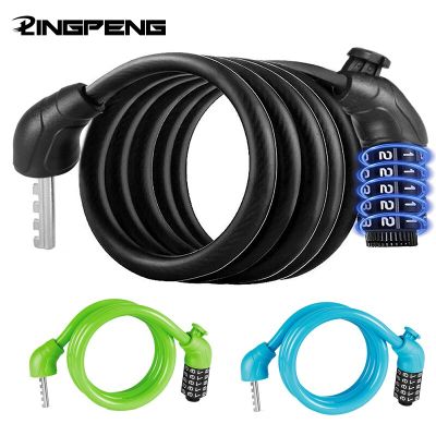 Bike Cable Locks Bike Combination Lock with mounting Bracket Coiled Secure Resettable Combination Bike Bicycle Lock Locks