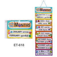 สื่อการสอนแบบแขวน ชุด 12 Months Monster #ET-618 สื่อการสอน สื่อการเรียนรู้