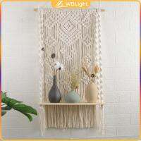 WBLight ชั้นลอย Macrame แขวนผนังแบบทอพรมงานฝีมือ Deocration