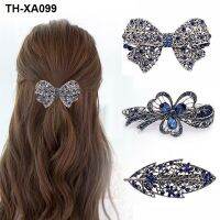 rhinestone spring clip top hairpin classical simple ponytail headwear horizontal hair