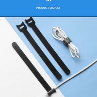 10PCS/bag T-Type Cable Ties Wire Reusable Cord Organizer Wire Fastener Straps Colored Nylon Hook Loop Computer Data Cable Tie Cable Management