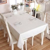 White Tablecloth Lace Cotton Table Cloth Wedding Party Banquet Room Decor Aesthetic Living Room Home Decoration Table Cover