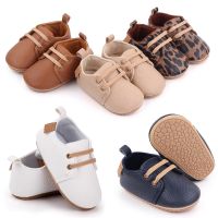 【hot】！ 2023 Soft Leather Baby Shoes Moccasins Infant Boys Outdoor Rubber Sole Newborn Toddler Anti-slip Crib