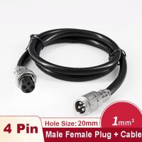 GX20 Aviation Male Female Plug Socket Waterproof 2Pin 3 4 5 6 7 8 9 10 12 15 Pin M20 Electrical Connector 1m 2m Extension Cable