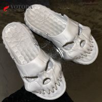 Summer Personalized Skull Slippers Women Men Skull Slides Soft Could Slipper Flat Outdoor Beach Sandals Unisex Flip Flops Shoes House SlippersTH