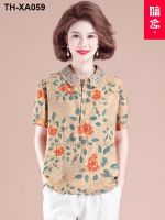 ◄♠ Middle-aged summer the new western style ladies fashion with short sleeves floral unlined upper garment of coat reduction age