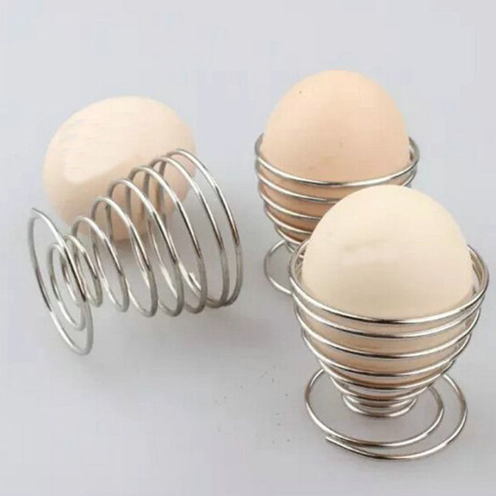 เหล็กสแตนเลสสายไฟสปริงถาดถ้วยวางไข่ผู้ถือไข่ต้มยืนการจัดเก็บ-1-ชิ้น