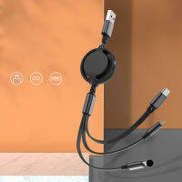The Rocket Warehouse 3 In 1 คุณภาพสูง ปรับได้ Micro+iPhone+Type-C Usb เส้นข้อมูล