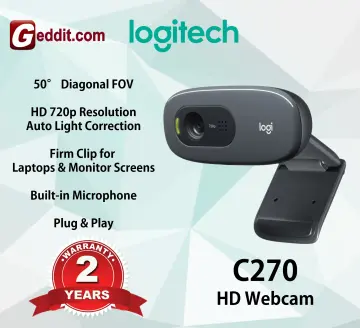 Logitech C270 HD Video 720P Webcam Built-in Micphone USB2.0 Mini Computer  Camera