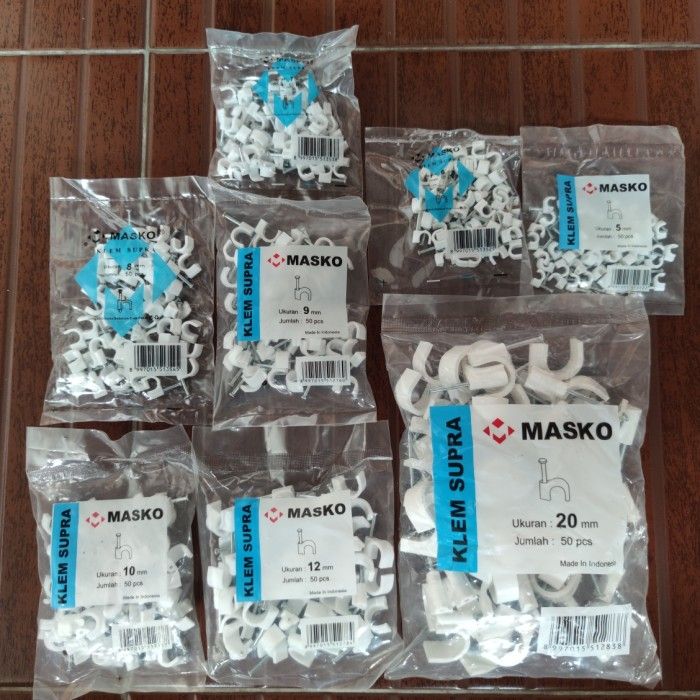 Lagi Promo Klem Kabel Masko Supra 20mm Paku Beton Klip Kabel Cable