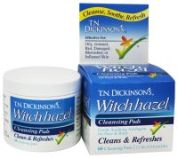 [พร้อมส่ง] ของแท้100% แผ่นเช็ดหน้า Dickinson Brands, T.N. Dickinsons Witch Hazel Cleansing Pads