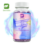 Biotin Gummies 12000mcg với Biotin, Collagen, Keratin, Chất diệp lục