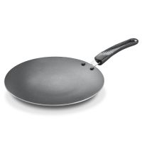 Prestige Aluminium Omega Select Plus Non-Stick Concave Tawa, 28 cm, Black