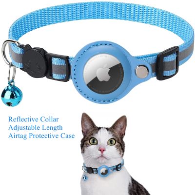 [HOT!] Pet GPS Tracker Airtag Case Collar for Cat with Protective Case Anti Lost Locator Tracker Dog Accessories Reflective Pet Collars