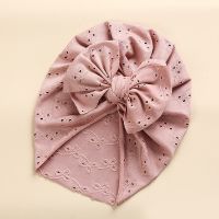 ❂●❉ Baby Hair Accessories Lace Embroidery Hair Bow Babes Beanie Caps Bow Hat Girl Knotted Turban Head Wraps for Kids Girl Headband