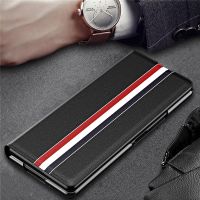 (Great. Cell phone case)ป้องกันหนังสำหรับ Samsung Galaxy Z พับ3 4 Fold4 Fold3 5G พับ2 Fold2 Anti Knock Kickstand Cover