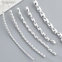 ? ของขวัญ DIY ของขวัญเครื่องประดับ S925 silver surface olive beads m scattered lulutong bead bracelet necklace jewelry DIY insulation parts