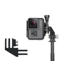 แขนปรับอะแดปเตอร์90องศาการแปลงอเนกประสงค์สำหรับ Gopro Hero11 9 8 7 5 4 3สีดำกล้อง SJ Xiaoyi 4K Eken H9r อุปกรณ์เสริมสำหรับ Gopro