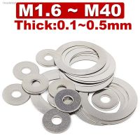 ✒ M2 M40 Thickness 0.1 0.2 0.3 0.5mm 304 Stainless Steel Ultra Thin Flat Washer High Precision Ultra Thin Adjustment Gasket Din988