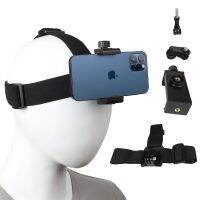 Head-Mounted smartphone Holder First-Person View Video Outdoor Live Bracket for GoPro 10 9 DJI Action 2 iPhone 13 Pro max phones