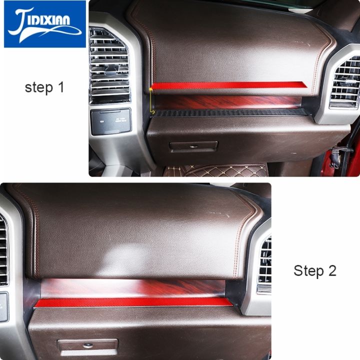 jidixian-car-copilot-storage-slot-mat-decoration-cover-sticker-for-ford-f150-f-150-2015-2016-2017-2018-2019-2020-accessory