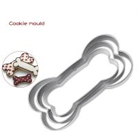 5/6Pcs Kitchen Cookie Fudge Cutter Stainless Steel Dog Bone Shaped Biscuits Stamp Mold Cake Baking Cookies Kitchen Utensils