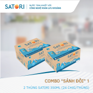 Combo 2 thùng nước tinh khiết hoàn lưu khoáng Satori 350ml 24 chai thùng
