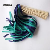 50pcslot Dark Blue stain ribbon wedding wands Without Bells for wedding decoration