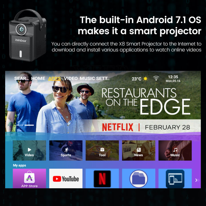 android-7-1-5000lumen-isinbox-projector-x8-โปรเจคเตอร์-projector-โปรเจ็คเตอร์-โปรเจคเตอร์-4k-android-projector-mini-โปรเจคเตอร์-จิ๋ว-เครื่องฉายหนัง-เครื่องฉาย-projector