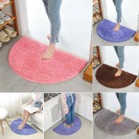 40X60cm Soft Carpet Slip-resistant Bathing Room Rug Floor Door Mat Dirt Barrier Semi Circle Floor Door Cushion Mat Rug