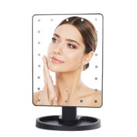 Makeup Mirror With Lights USB Cord Cosmetic Mirror 22 LED Lights With Stand 360 Degree Rotation Battery Operated Vanity Mirror