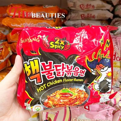 ❤️พร้อมส่ง❤️  Samyang Hot Chicken Flavor Ramen 2X Spicy Noodles 140g. ( MADE IN KOREA  🇰🇷  ) มาม่าเกาหลี ราเมงกึ่งสำเร็จรูปแบบแห้ง  รสเผ็ดมาก 2x สูตรไก่เผ็ด  ซัมยัง 🔥🔥🔥