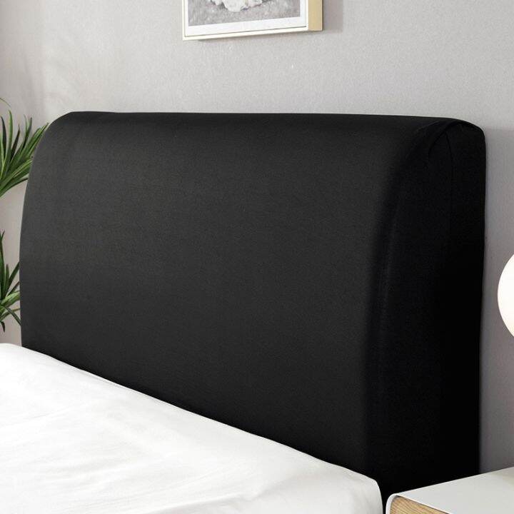 เตียงผ้าสีทึบปลอกหุ้มหัวไม้กอล์ฟผ้าสแปนเด็กซ์รวมทุกอย่าง-cover-headboard-ที่ป้องกันเฟอร์นิเจอร์ยืดหยุ่นสำหรับบ้านโรงแรม