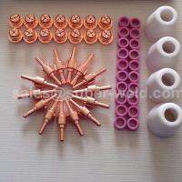 PT31/JG40หัวฉีดสั้น30 Pcs + Electrode 30 Pcs + Shield 5Pcs + Swirl แหวน10Pcs,Air Cooled พลาสม่าตัด40A