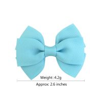 Baby Girls Hair Bows Hair Clips Kids Tiny Candy Color Ribbon Hairpins Accessories