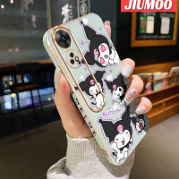 เคส JIUMOO สำหรับ OPPO Reno 8T 4G Reno 8T 5G A1 Pro 5G เคสการ์ตูนน่ารัก Kuromi ใหม่เคสขอบสี่เหลี่ยมเคสมือถือกันกระแทกเคสนิ่มซิลิโคนแบบเต็มฝาหลังเคสป้องกันเลนส์กล้อง