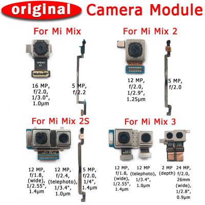 กล้องหน้าหลังของแท้สำหรับ Mi Mix 2 2S 3 Mix2 Mix2s หน้าหลัก Mix3โมดูลกล้องอะไหล่ชิ้นงอสำหรับเปลี่ยน