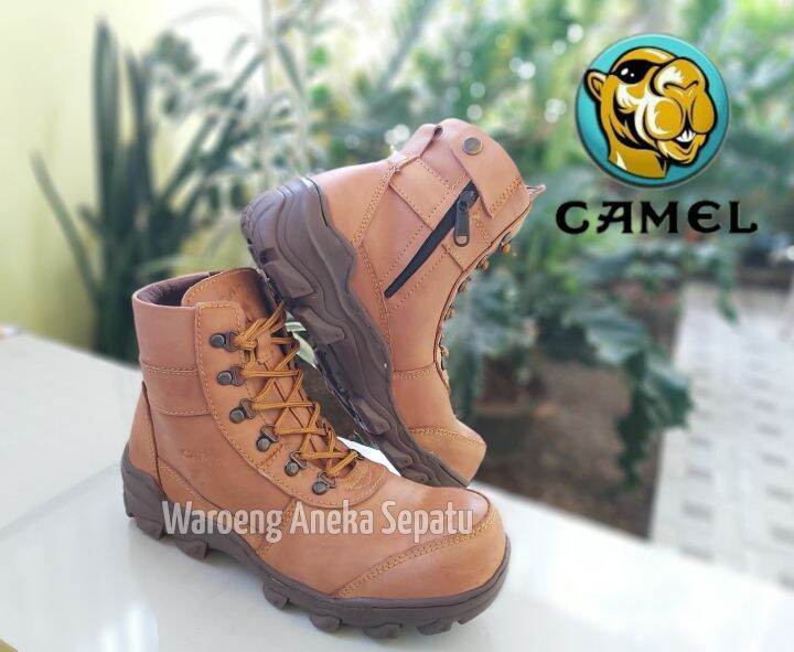 Sepatu Safety Ujung Besi Kulit Sepatu Boots Casual Proyek Kerja