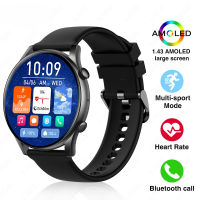 นาฬิกาสุขภาพ AMOLED Smart Watch for Men Women HR Blood Oxygen Fitness Trackers Bluetooth Call Bracelet Waterproof Sports Smartwatch Men