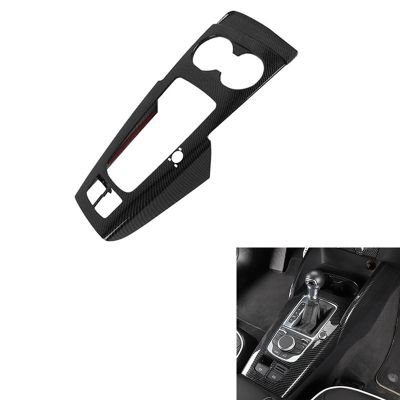 Car ABS Carbon Fiber Center Console Gearshift Panel Cup Holder Decoration Cover Trim for-Audi A3 2013-19 Car Styling